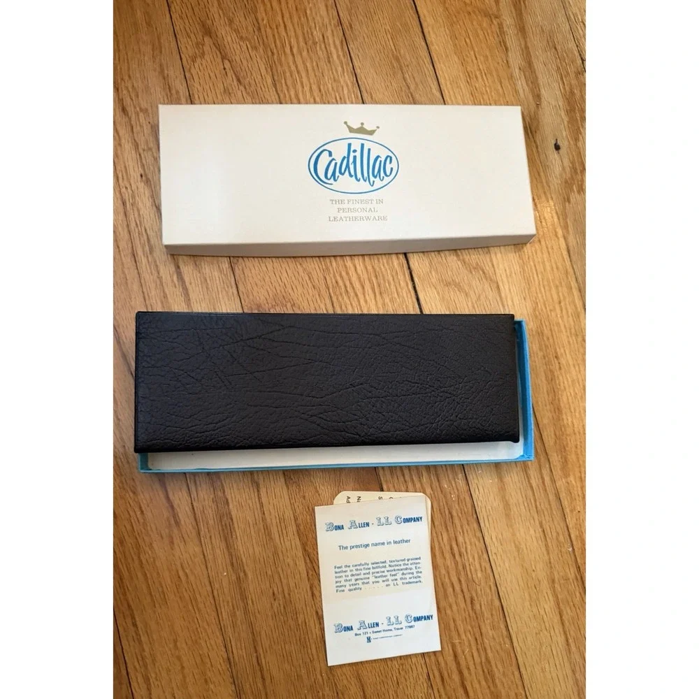 VTG 1970s Bona Allen Leather Wallet Bifold Brand New In Box Deadstock‎